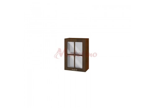 Modul superior BF 03-118 dulap cu usa tip vitrina si raft-Wenge - Bucatarii