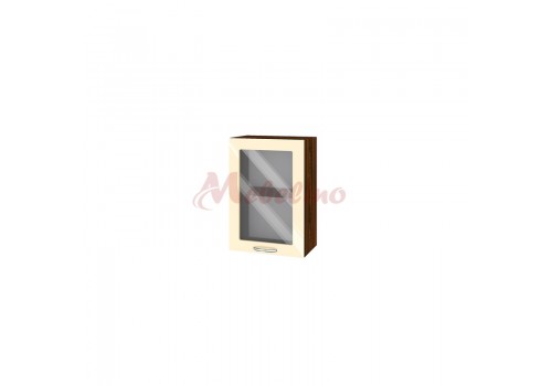 Modul superior BF 05-218 cu usa tip vitrina si raft-Crem lucios - Module VF-05-02
