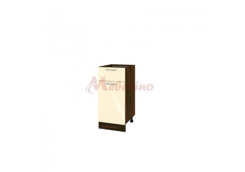 Modul inferior BF 05-24 dulap cu usa, sertar si raft-Crem lucios - Module VF-05-02