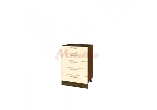 Modul inferior BF 05-29 dulap cu 5 sertare-Crem lucios - Module VF-05-02