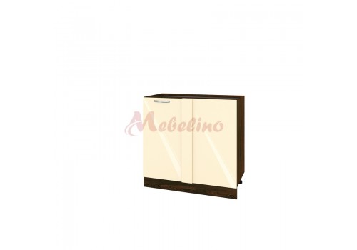 Modul inferior BF 05-42 dulap de colt cu usa si raft-Crem lucios - Module VF-05-02