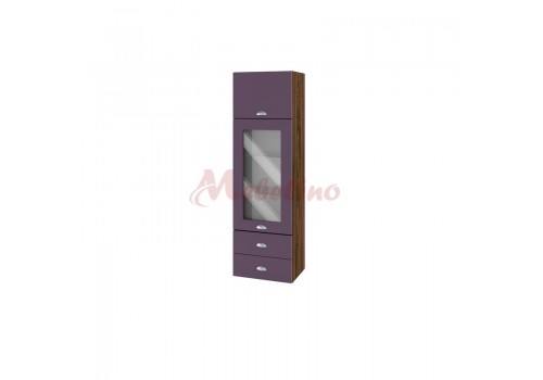 Modul BF 05-102 dulap tip coloana cu usa ridicatoare,vitrina si 2 sertare-Lila mat - Comparare Produse