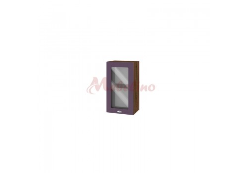 Modul superior BF 05-202 dulap cu usa vitrina si raft-Lila mat - Bucatarii