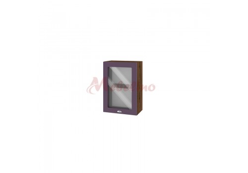 Modul superior BF 05-218 dulap cu usa vitrina si raft-Lila mat - Bucatarii