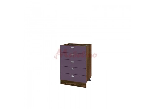 Modul inferior BF 05-29 dulap cu 5 sertare- Lila mat - Comparare Produse