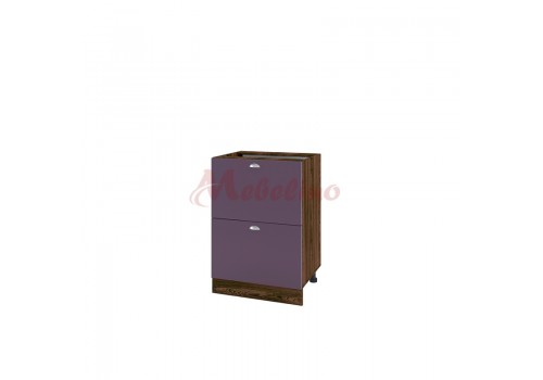 Modul inferior BF 05-44 dulap cu doua sertare-Lila mat - Bucatarii