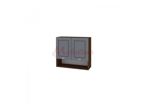 Modul superior BF 06-8 dulap cu nisa si doua usi cu raft-Ciment mat - Bucatarii