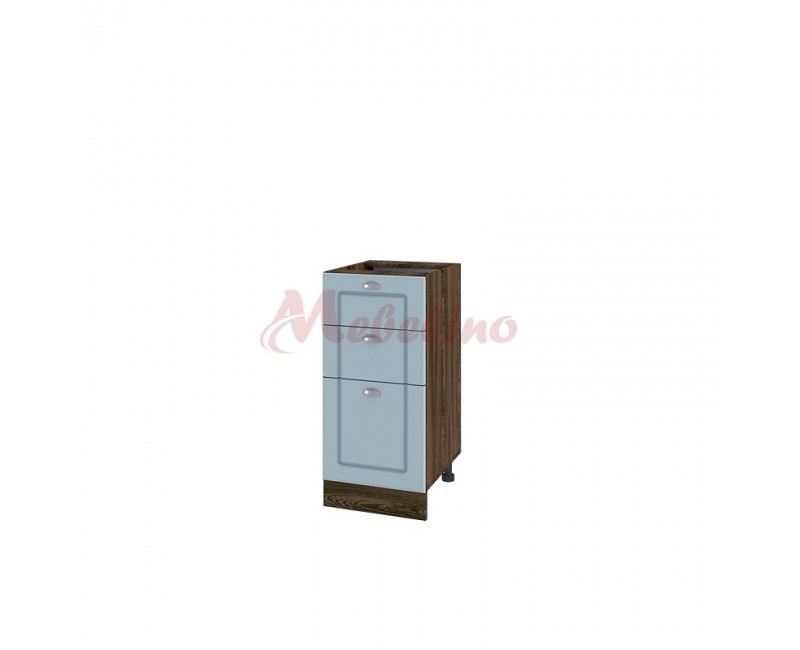 Modul inferior BF 06-77 dulap cu doua sertare si usa - cu deschidere stanga-Denim mat