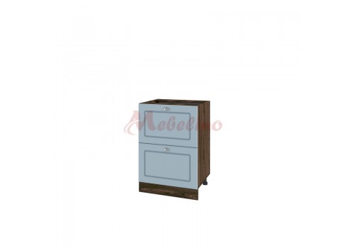 Modul inferior BF 06-44 dulap cu doua sertare-Denim mat - Bucatarii