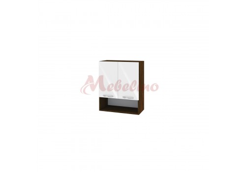 Modul superior BF 05-7 dulap cu nisa si doua usi cu raft-Alb lucios - Bucatarii