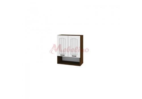 Modul superior BF 04-7 dulap cu nisa si 2 usi cu raft-Alb flader - Bucatarii