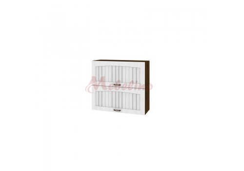 Modul superior BF 04-12 dulap cu 2 usi orizontale-Alb neted - Bucatarii