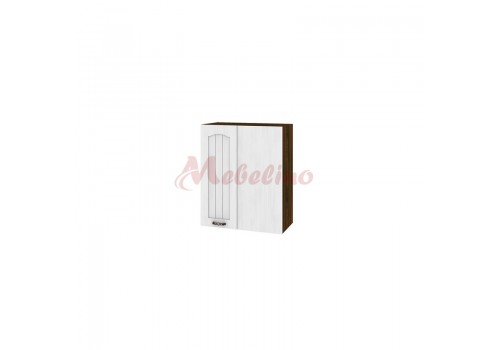 Modul superior BF 04-17 dulap de colt cu usa si raft-deschidere dreapta-Alb flader - Bucatarii