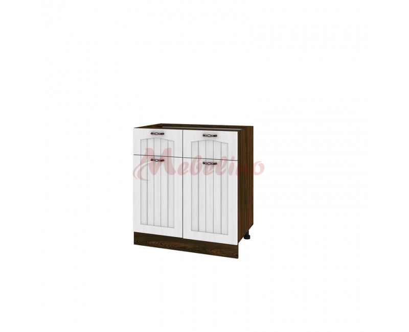 Modul inferior BF 04-26 dulap cu sertar si 2 usi cu raft-Alb flader