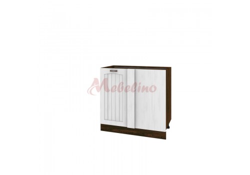 Modul inferior BF 04-92 dulap de colt cu usa si raft-deschidere stanga-Alb flader - Bucatarii