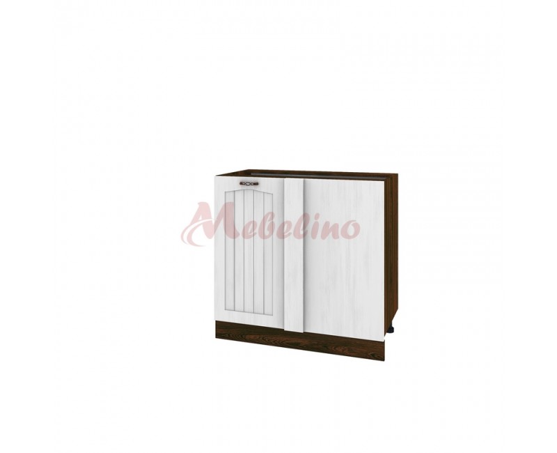Modul inferior BF 04-92 dulap de colt cu usa si raft-deschidere stanga-Alb flader