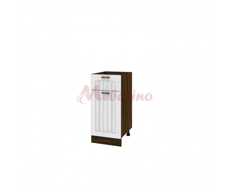 Modul inferior BF 04-74 dulap cu sertar,usa si raft-deschidere stanga-Alb flader
