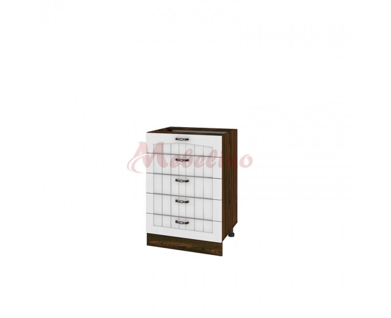 Modul inferior BF 04-29 dulap cu 5 sertare-Alb flader