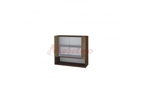 Modul superior BO 10 dulap cu nisa si doua usi vitrina cu raft - Bucatarii