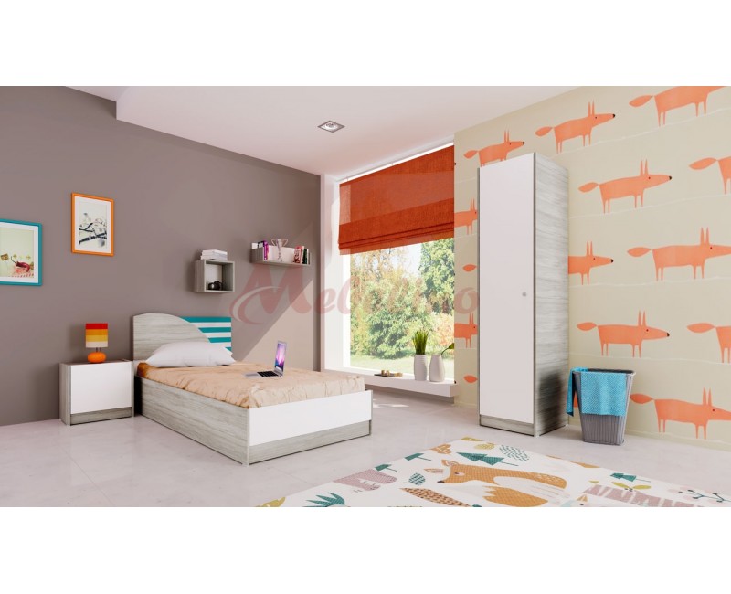 Seturi de dormitoare pentru copii - Seturi pentru baieti - Mobilier copii City 5009 cu mecanism de ridicare