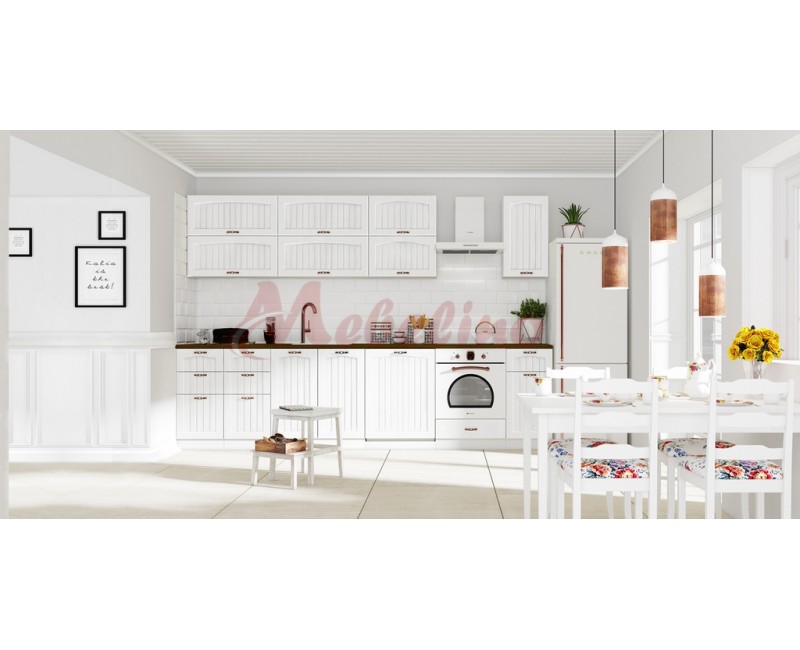 Bucatarie modulara City 766 cu MDF si blat inclus