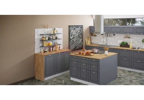 Bucatarie modulara City 854 cu MDF si blat inclus - Bucatarii