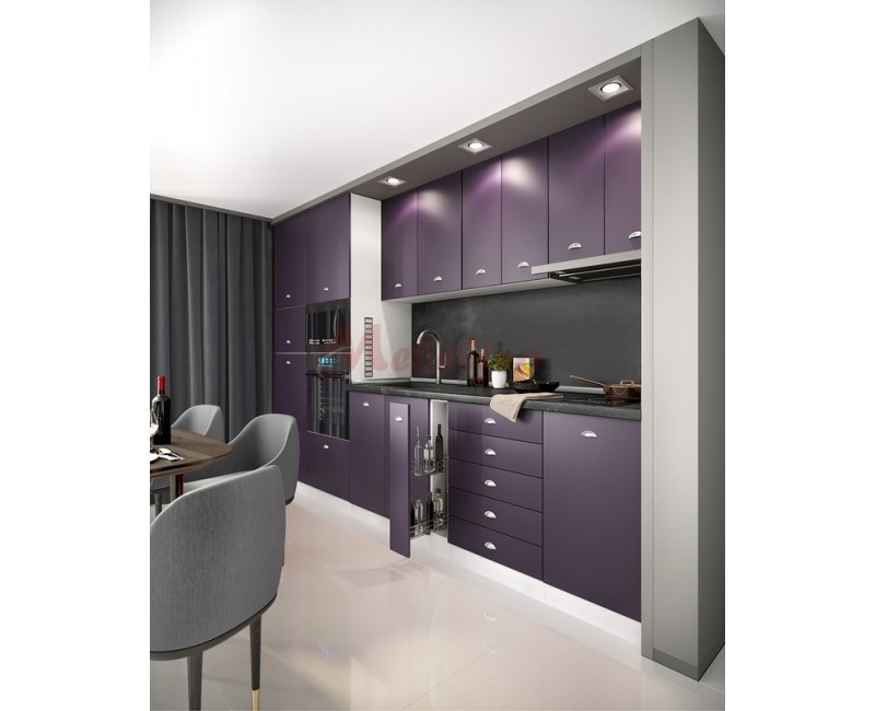 Bucatarie modulara City 892 cu MDF  si blat inclus