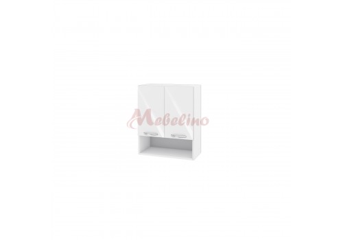 Modul superior BF 05-7 dulap cu nisa si doua usi cu raft-Alb lucios - Bucatarii