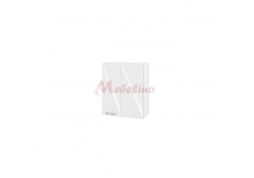 Modul superior BF 05-17 dulap de colt cu usa si raft-Alb lucios - Bucatarii
