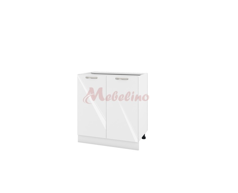 Modul inferior BF 05-23 dulap cu doua usi si raft-Alb lucios