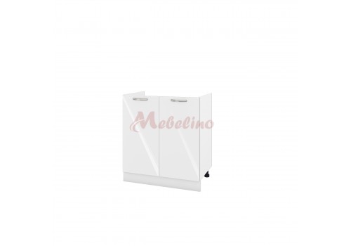 Modul inferior BF 05-30 dulap pentru chiuveta cu bordura-Alb lucios - Bucatarii