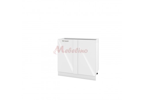 Modul inferior BF 05-42 dulap de colt cu usa si raft-Alb lucios - Bucatarii