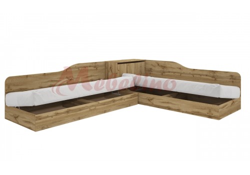 Pat tip coltar City 2001 Stejar Dakota cu mecanism de ridicare - 82 x 190 cm - Comparare Produse