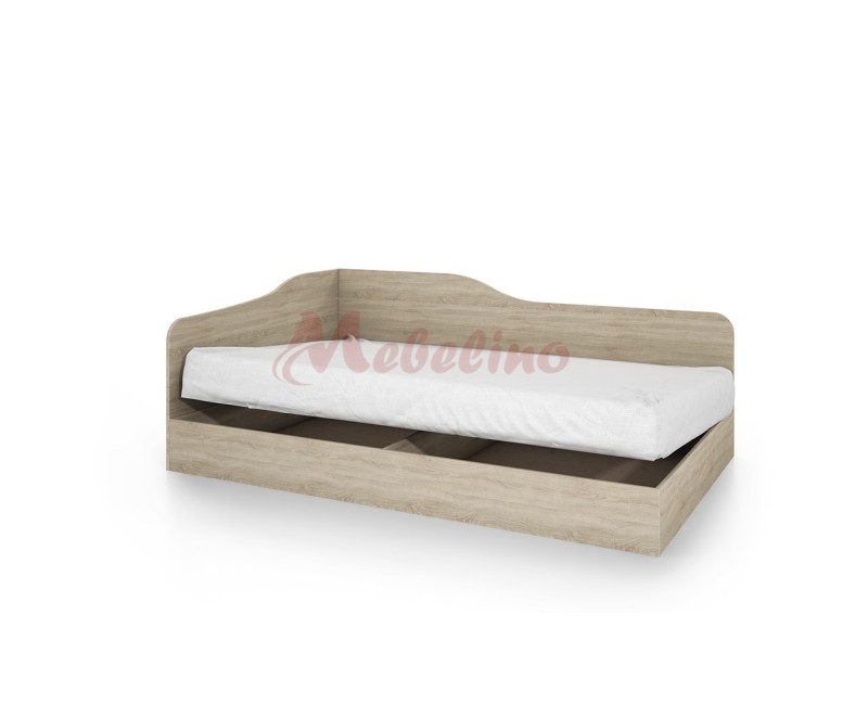 Paturi - Paturi simple - Pat City 2004 Sonoma inchis cu mecanism de ridicare - 82 x 190 cm