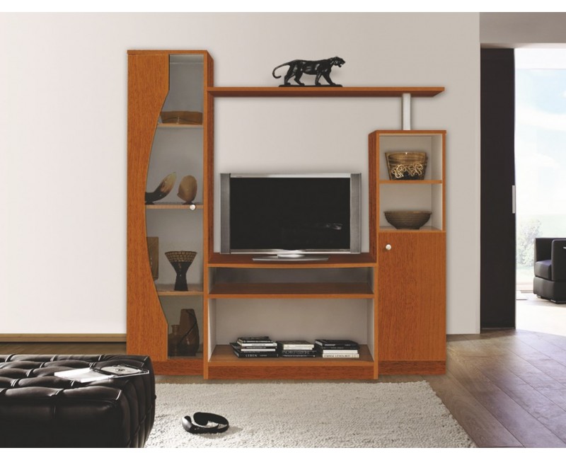 Biblioteca Marea No. 1 - 160 cm - nuc si alb