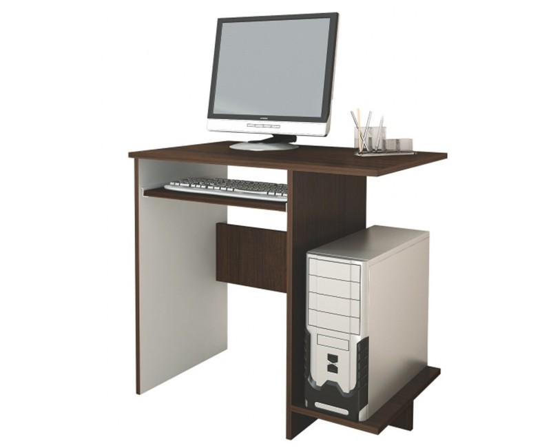 Mobila pentru camera copiilor - Birouri - Birou Marea No.1 cu blat pentru tastatura - wenge si alb